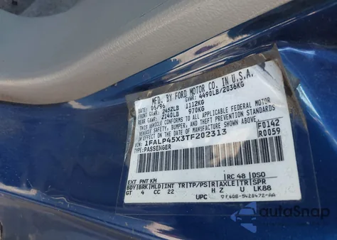 1996 Ford Mustang Gt z USA, uszkodzony, nr VIN 1FALP45X3TF202313